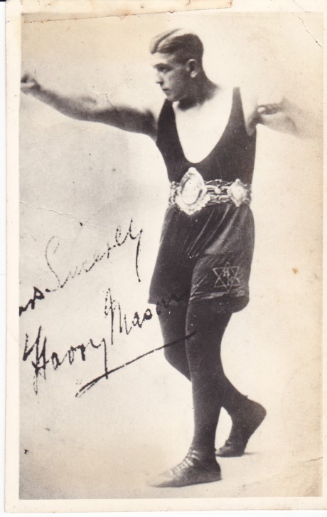 HARRY MASON AUTOGRAPH ON THE BACK  FOUGHT 1920-1938 HAD 207 FIGHTS