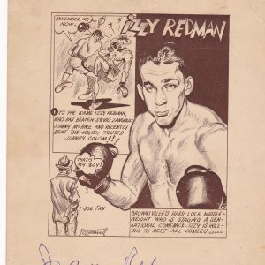Izzy Redman Jewish Boxer Signed