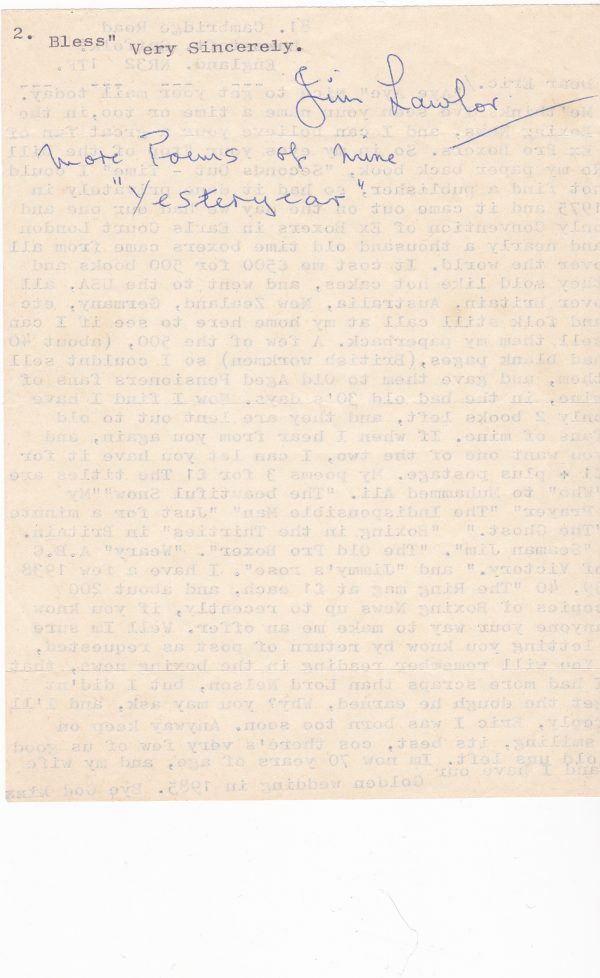 Jim Lawlor Letter Page 2