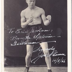Joe Shannon Boxed 1923-1927 Inscribed Autograph Vintage