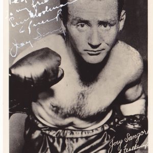 Joey Sangor Inscribed Signature Photo Post Card