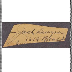 Jack Dempsey cut signature - African Ring