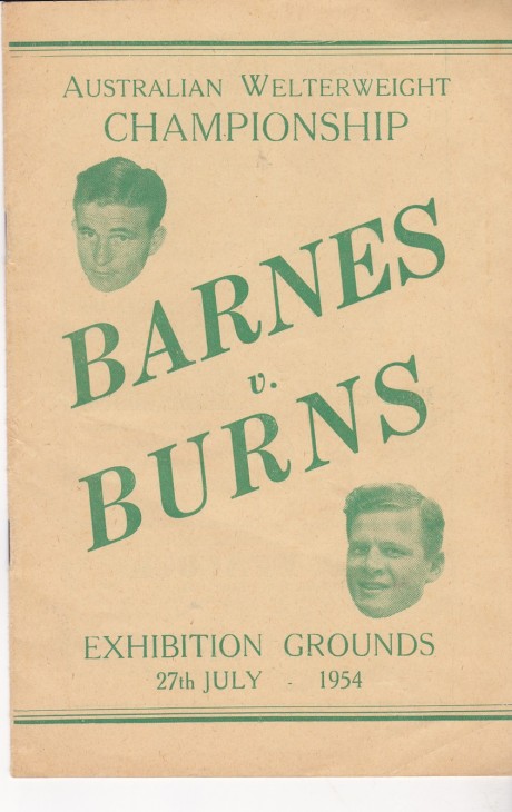 BARNES VS BURNS PROGRAM COVER