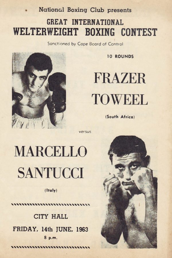 FRASER TOWEEL VS MARCELLO SANTUCCI 1963 - African Ring