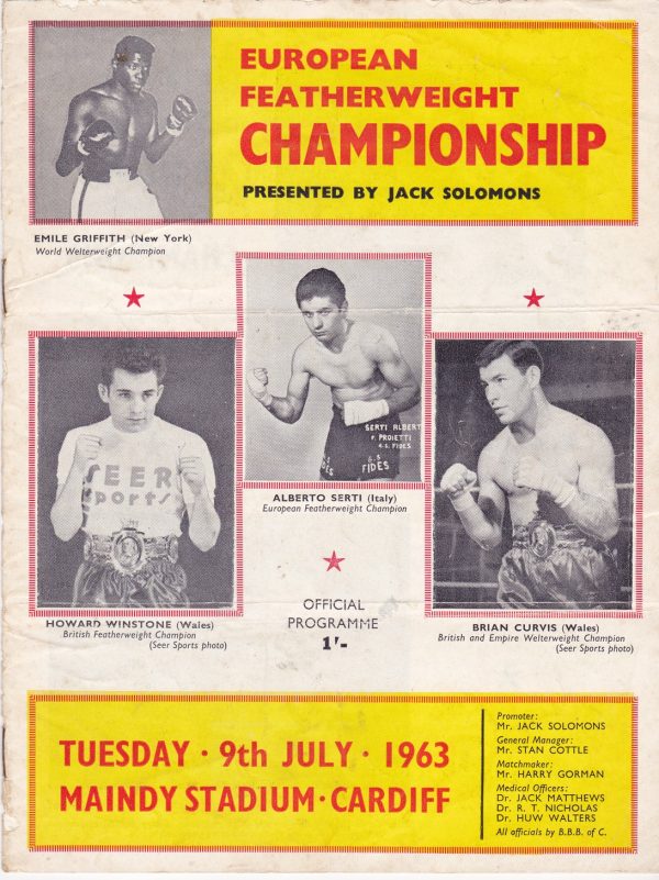 Howard Winstone Vs Brian Curvis
