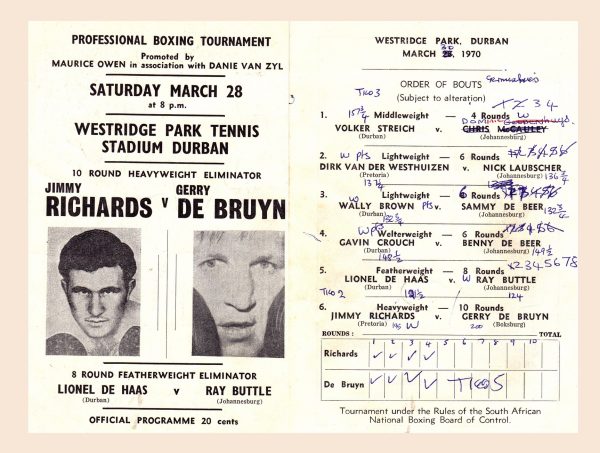 Jimmy Richards VS Gerrie De Bruyn