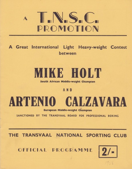 MIKE HOLT VS ARTENIO CALZAVARA PROGRAM