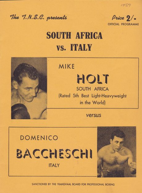 MIKE HOLT VS DOMENICO BACCHESCHI PROGRAM