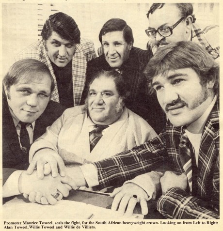 Mike Schutte, Alan,Willie and Maurice Toweel with Gerrie Coetzee