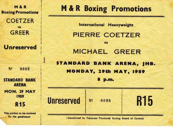 Pierre Coetzer Vs Michael Greer