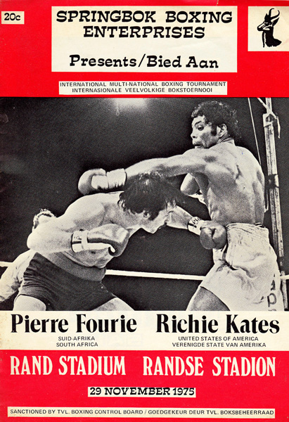 PIERRE FOURIE VS RICHIE KATES 29-11-1975
