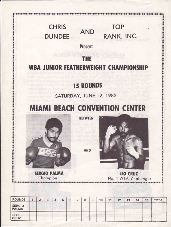 Sergio Palma V Leo Cruz