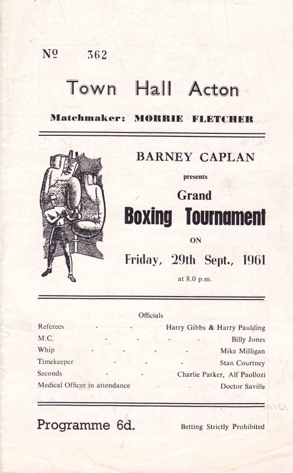 Tony Mancini Vs Boswell St. Louis 1961