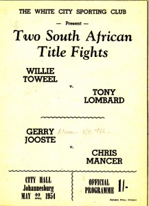 TOWEEL WILLIE VS TONY LOMBARD small - African Ring