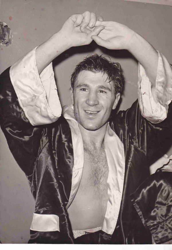 Willie Toweel After Beating Len Mathews Madison Square Gardens