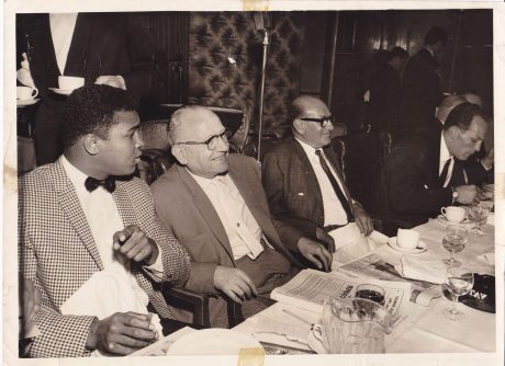 ali with jack solomons and bud flanagan