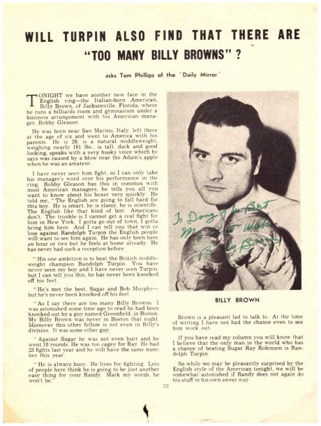 Billy Brown 1940-1953