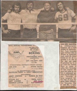 Eddie Mileham, Frank Fernandez, Jan Kies and Jeff Ellis - African Ring