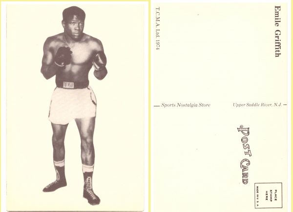 Emile Griffith post card - African Ring