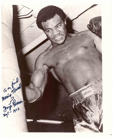 George Foreman autographed to Maurice Toweel