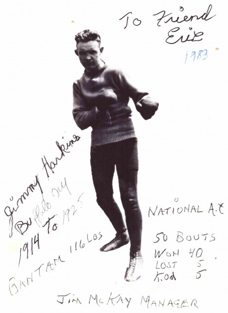 Jimmy Harkins autograph 1915 -1917