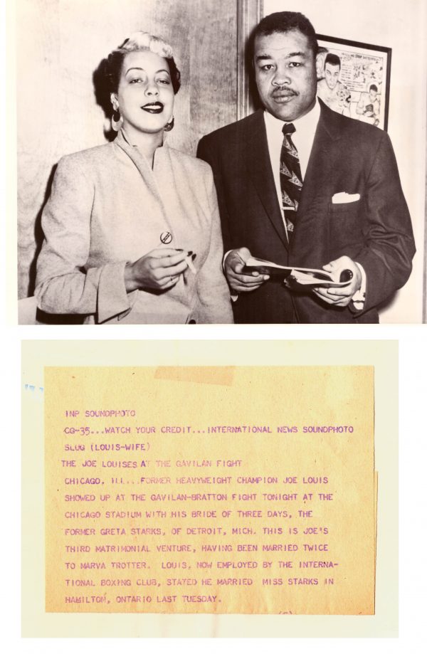 Joe Louis and Miss Starks - African Ring