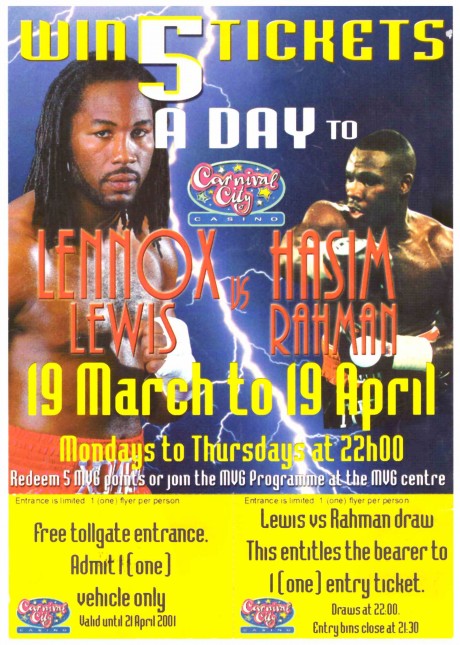 Lennox Lewis Vs Hasim Rahman Flyer African Ring   Lennox Lewis Vs Hasim Rahman Flyer 460x645 