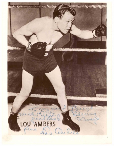 Lou Ambers inscribed signature