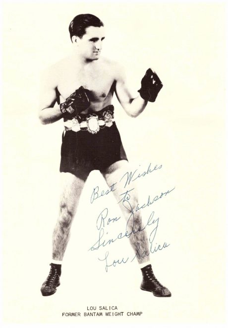 Lou Salica to Ron Jackson Autograph