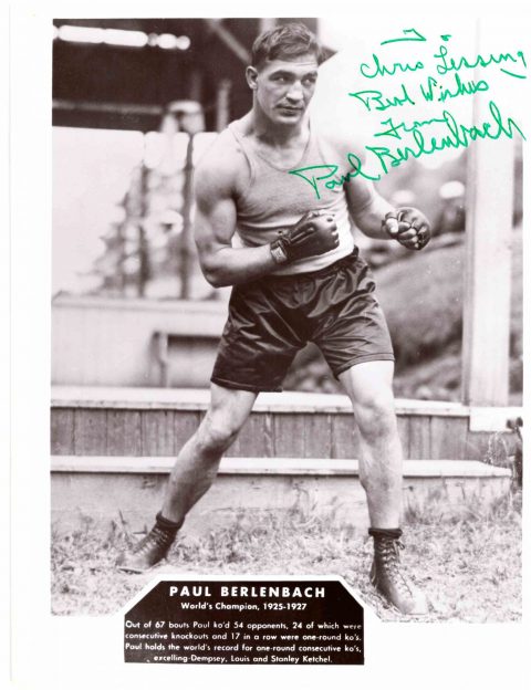 Paul Berlenbach world champion 1925-1927 - African Ring