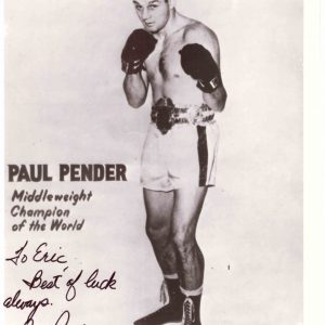 Paul Pender inscribed autograph - African Ring