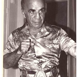 Petey Sarron displays his Ring Championship Belt - African Ring