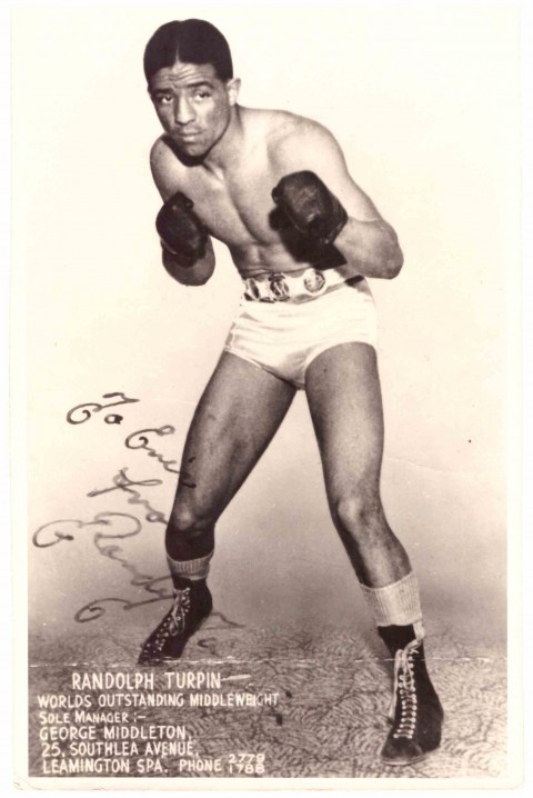 Randolph Turpin signed to Eric - African Ring