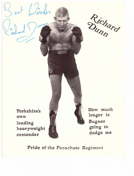 Richard Dunn autograph Dunn fought Muhammad Ali 197r