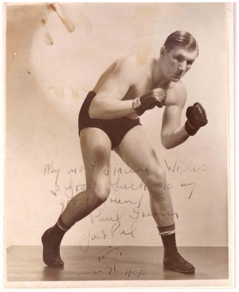 Tommy Farr inscribed to Paul Erwin - African Ring
