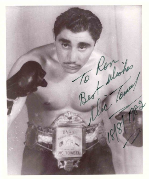 Vic Toweel inscribed to Ron - African Ring