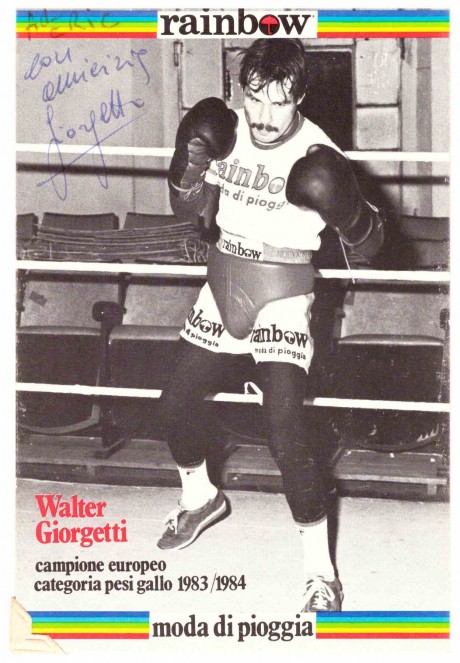 Walter Giorgetti signed front and back of post card