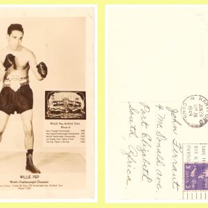 Willie Pep post card - African Ring