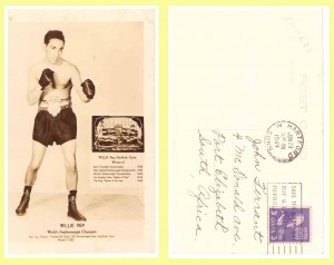 Willie Pep post card - African Ring