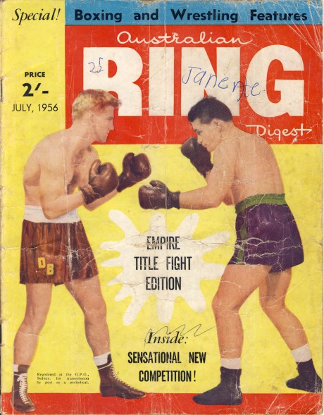 Australian Ring Digest July 1956 George Barnes vs Darby Brown