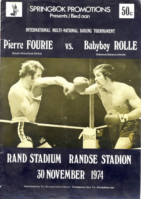 Pierre Fourie vs Babyboy Rolle 1974
