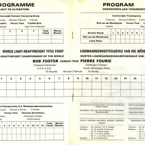 Pierre Fourie vs Bob Foster - African Ring