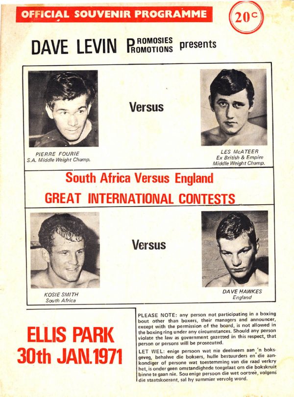 Pierre Fourie vs Les McAteer 1971 - African Ring