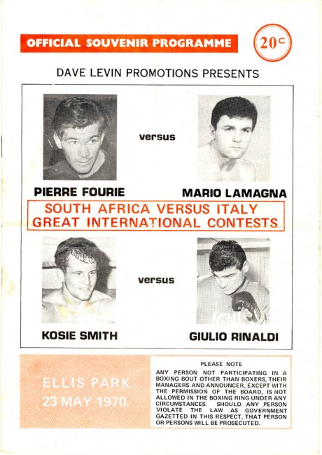 Pierre Fourie vs Mario Lamanga 1970