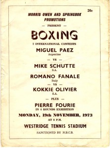 Pierre Fourie vs Sidney Bensch - African Ring