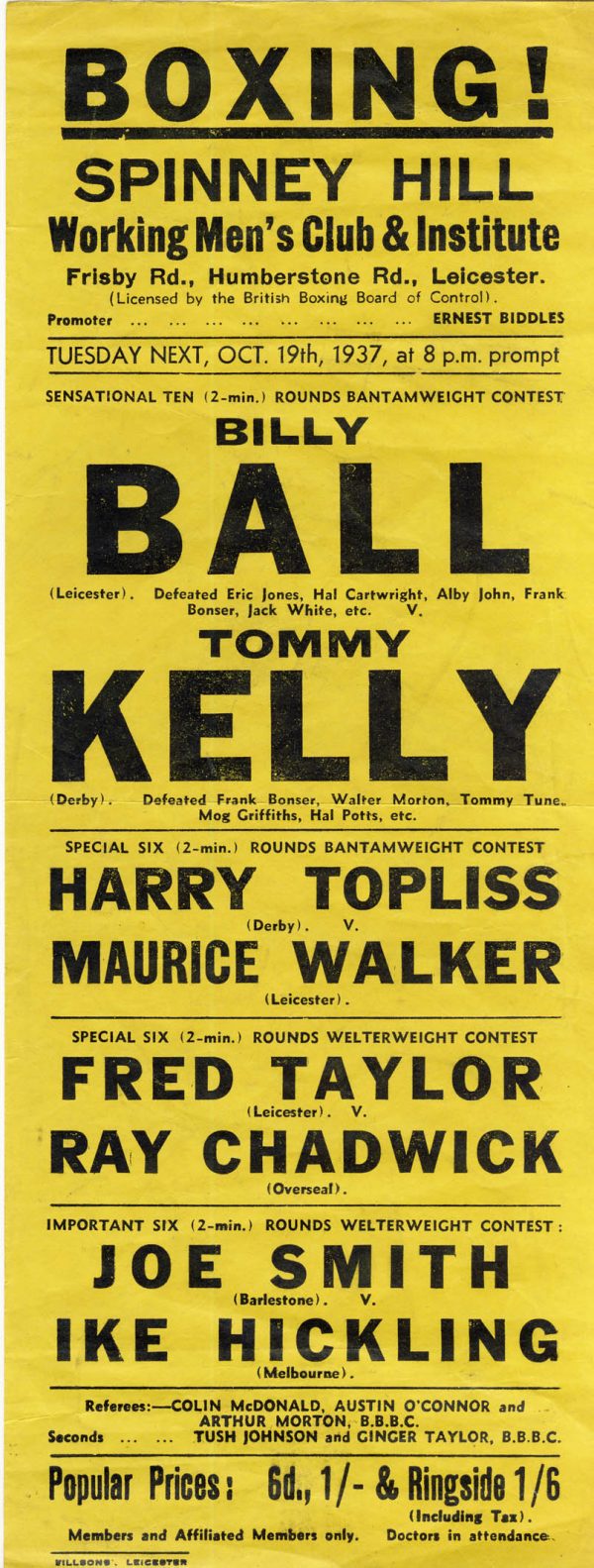 Billy Ball vs Tommy Kelly - African Ring