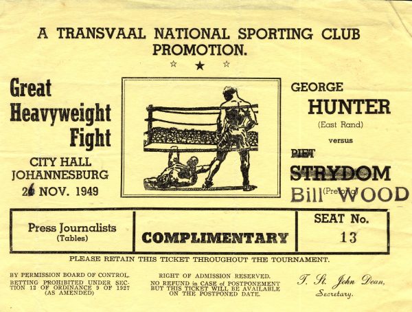 George Hunter vs Bill Wood - African Ring