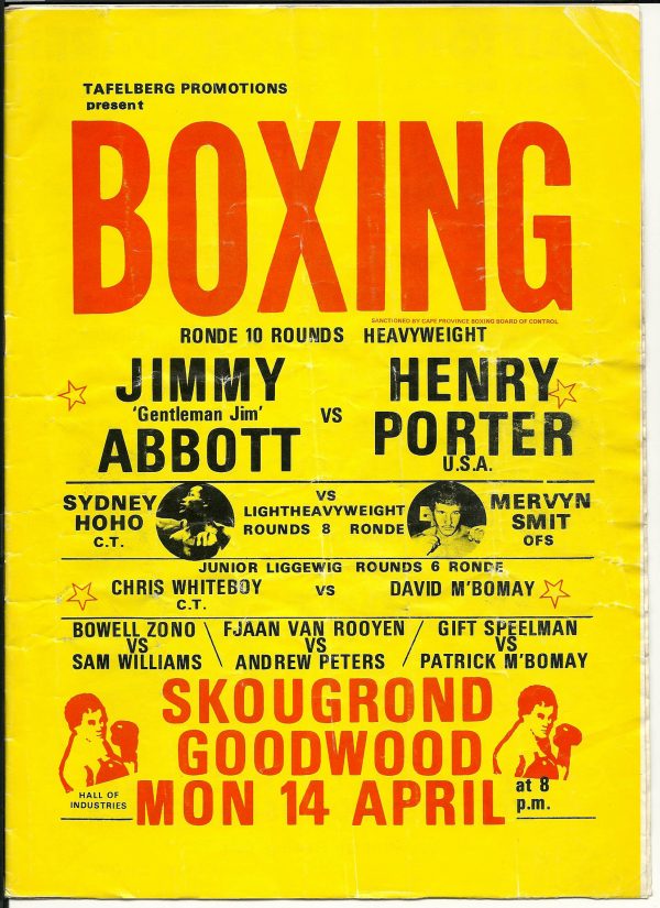 Jimmy Abbatt vs Henry Porter - African Ring
