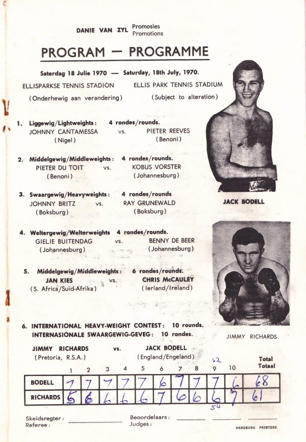 Jimmy Richards vs Jack Bodell - African Ring