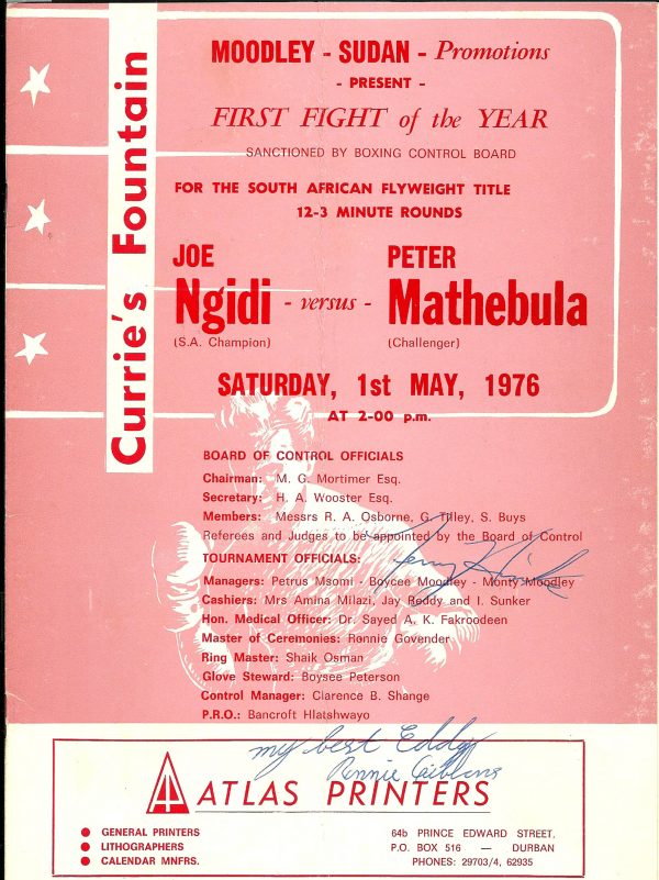 Joe Ngidi vs Peter Mathebula - African Ring